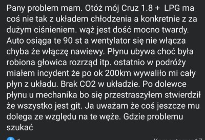 Już płynu nie dolewam. Na chwilę obecną jest podejrzenie pompy wody lub walnięta głowica choć była sprawdzana pod kontem szczelności.
